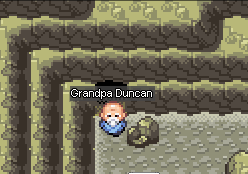 Talk to this NPC to begin the Hidden Crag Quest.